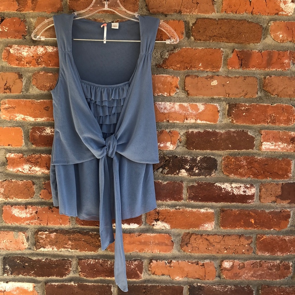 Anthropologie RicRac mesh sleeveless blouse.